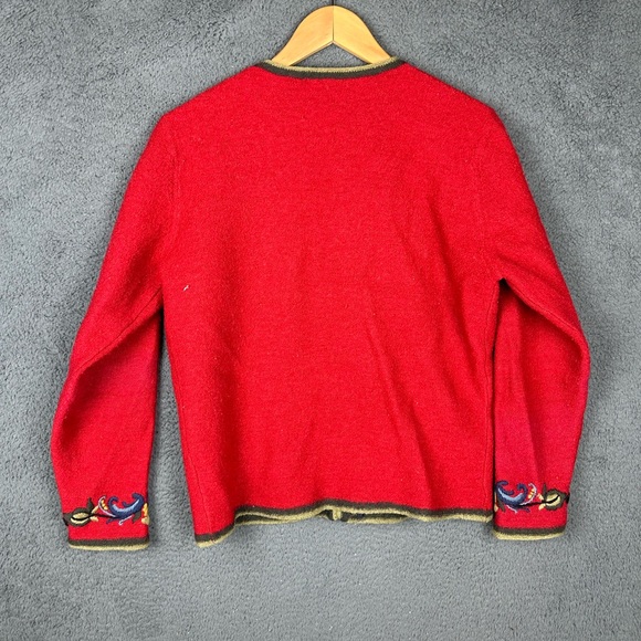 Vrikke Red Wool Waistcoat Women’s Small Irene Haugland Zahl 100% Wool - Picture 2 of 6